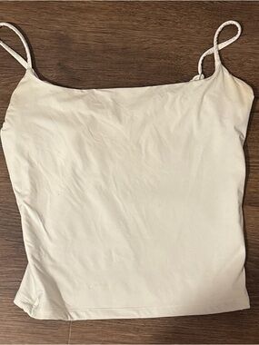 Women's Cream Spaghetti Strap Tank Top